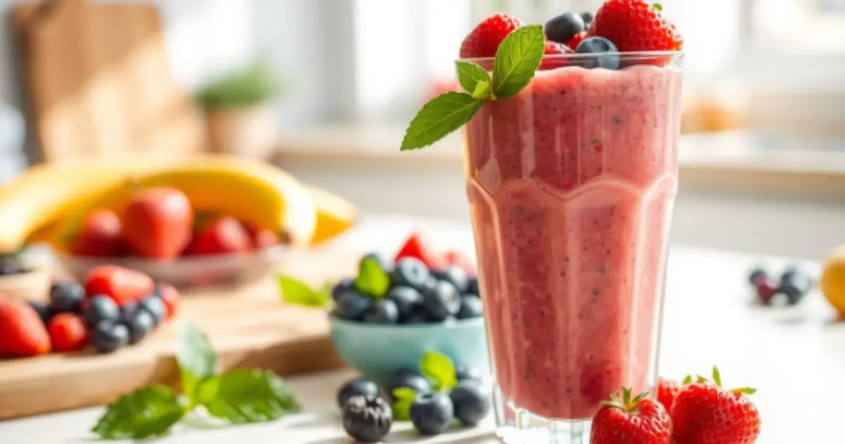 Strawberry Blueberry Banana Smoothie: Fresh & Healthy