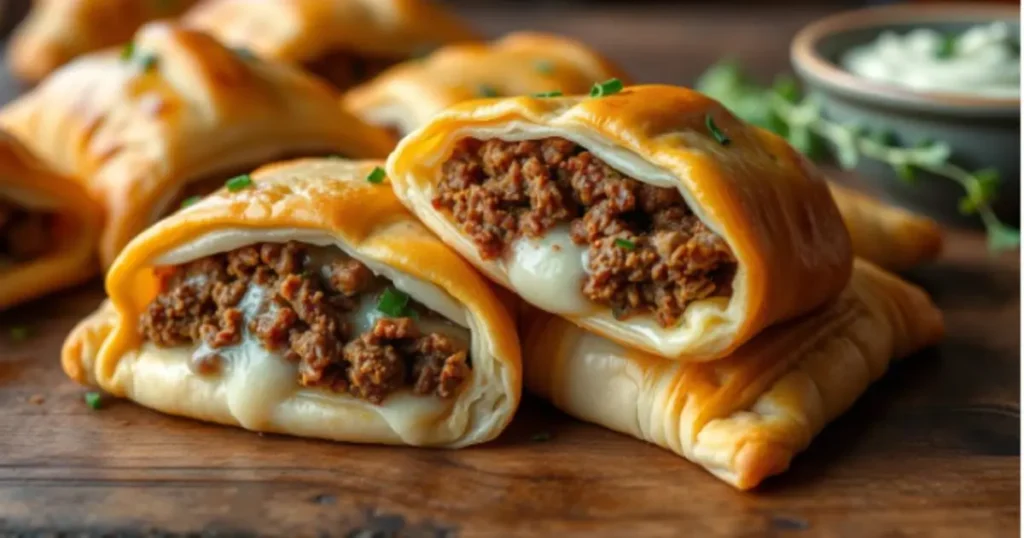 Savory Ground Beef Crescent Squares