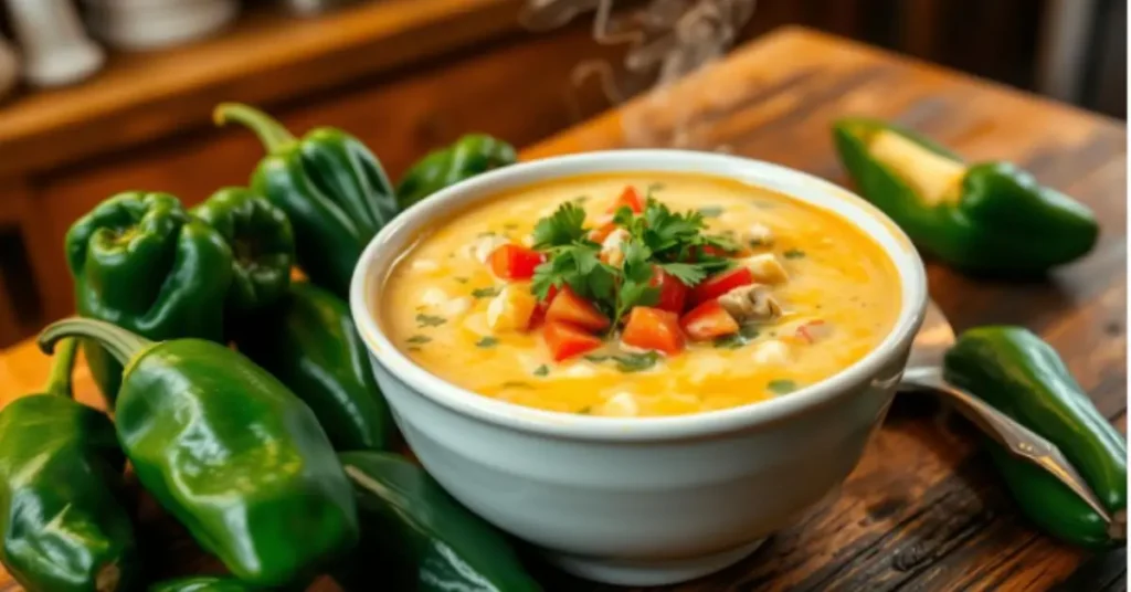 creamy chicken poblano soup 